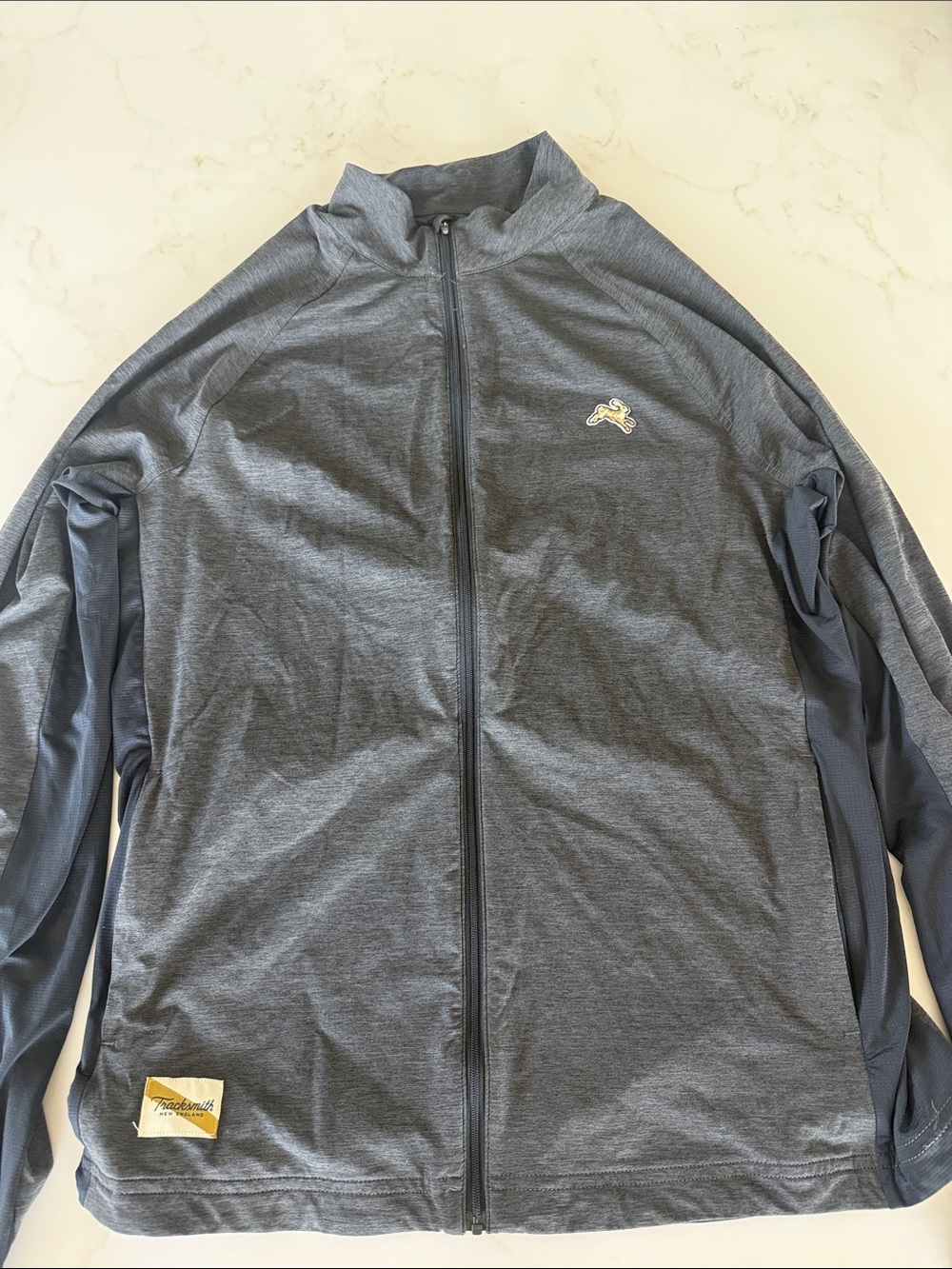 Tracksmith Men's Dark Gray Full-Zip Performance Jacket